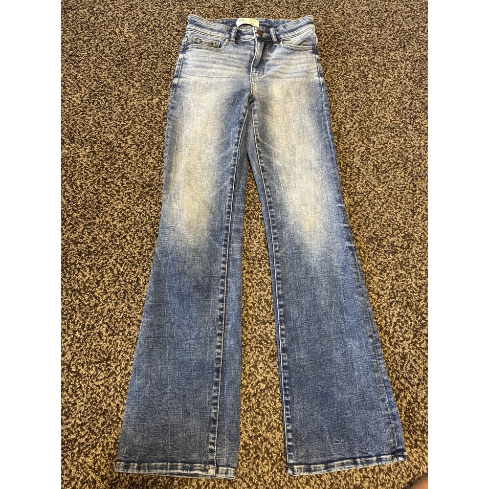 BKE Denim Parker High Rise Bootcut Jeans Women Size 24 x 31.5 Blue Stretch Wash
